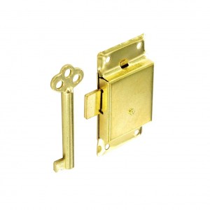 Securit Cupboard Lock 2 Keyed Brassed