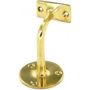 Securit Handrail Bracket 63mm Brass