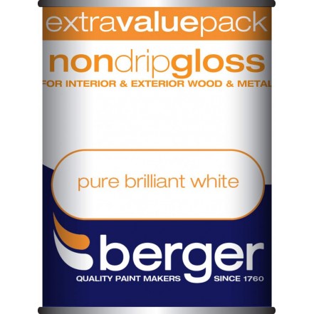 Berger Non Drip Gloss Pure Brilliant White