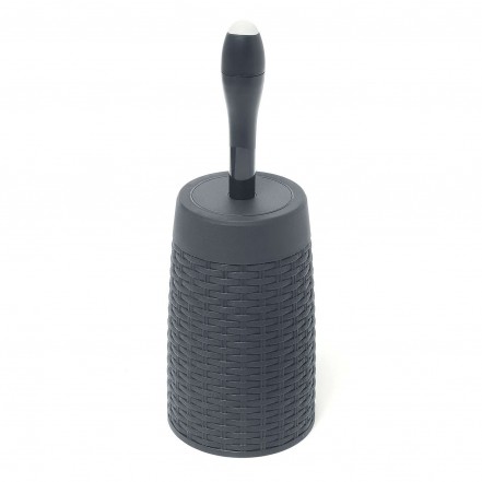 Addis Toilet Brush/Holder Charcoal Grey Rattan Effect