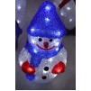 Premier 22cm Battery Operated Acrylic Snowman with 24 White LEDs