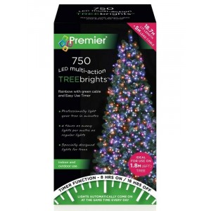 Premier LED Rainbow Treebrights WITH Timer 750 LEDs