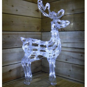 Premier 70cm Outdoor Christmas Reindeer Lit with 90 Cool White LEDs