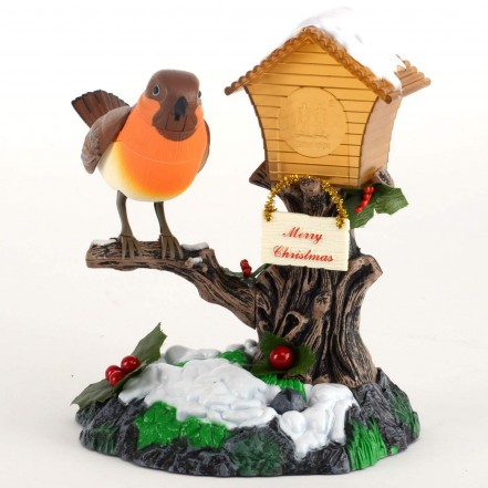 Premier Singing Rocking Robin on Birdhouse