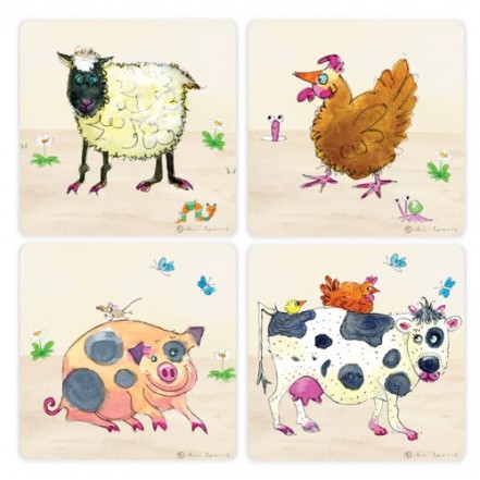 iStyle Farmyard Coasters Set of 4