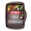 Pyrex Large Metal Asimetria Easy-Grip Roasting Tin 35 x 27cm Brown