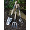 S&J 3-Prong Cultivator 12" Handle Traditional Stainless Steel