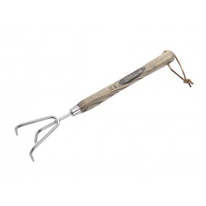 S&J 3-Prong Cultivator 12" Handle Traditional Stainless Steel