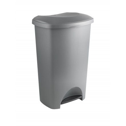 Addis 50 Litre Pedal Bin Metallic Silver