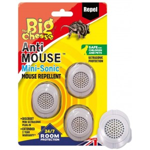 The Big Cheese Mini Sonic Mouse Repellent 3-Pack White