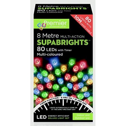 Premier Multi-Action Supabrights with Timer Multi 80 LED