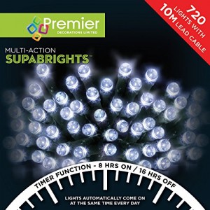 Premier 720 LED Supabrights with Timer White