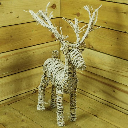 Premier 36cm Rattan Reindeer LED