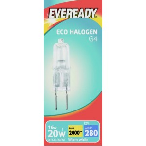 Eveready Eco Halogen G4 12V Capsule Boxed