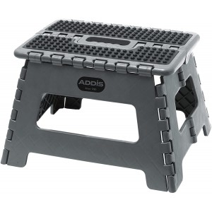 Addis Folding Step Stool Metallic Grey