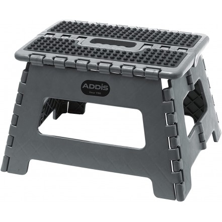 Addis Folding Step Stool Metallic Grey