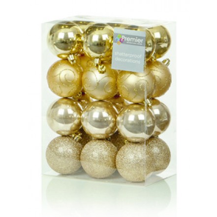 Premier Gold Multi Baubles (24)