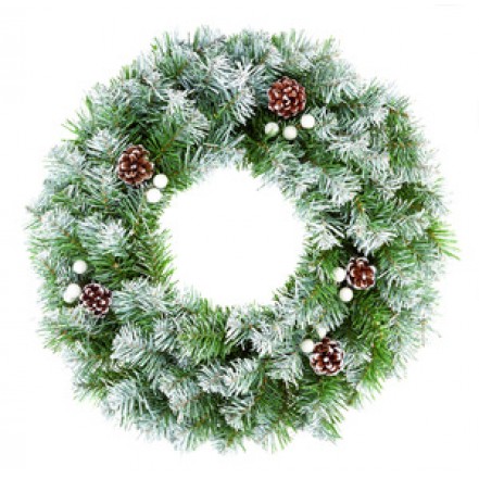 Premier 50cm Snow Tipped Wreath