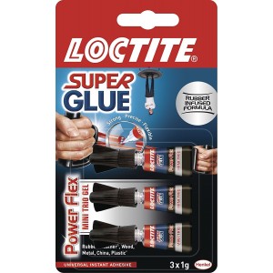 Loctite Super Glue Power Flex Gel Trio 3 x 1g Tubes