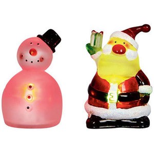 Premier 6cm Santa Or Snowman LED