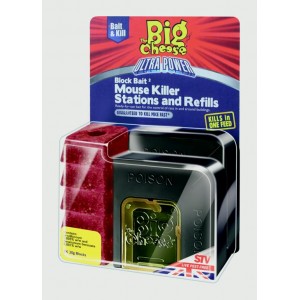 The Big Cheese Ultra Power Block Bait2 Mouse Killer Station Refills