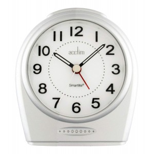 Acctim Astoria Smartlite Non-Ticking Alarm Clock - Silver