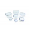 Lock & Lock Storage Container - Clear/Blue - Set of 7