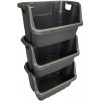 Strata Stacking Crate Open Fronted Heavy Duty Plastic 35 Litre