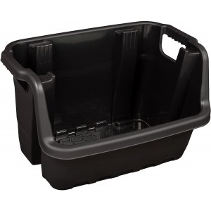 Strata Stacking Crate Open Fronted Heavy Duty Plastic 35 Litre