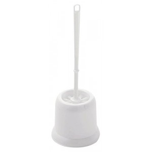 Addis Toilet Brush Round with Open Holder - Plastic - White