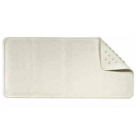 Croydex Rubber Bath Mat Slip Resistant White 74 x 34cm
