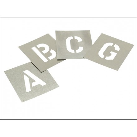 Set of Zinc - Letters 2" in Wallet