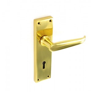 Securit Victorian Lock Handles Brass 150mm