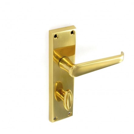 Securit Victorian Bathroom Handles Brass 150mm Pair