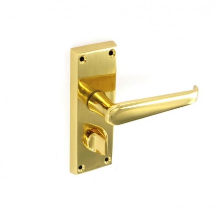 Securit Victorian Privacy Handles Brass 105mm Pair