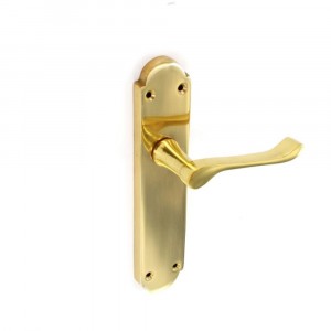 Securit Victorian Regency Latch Handles Brass 200mm Pair