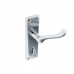 Securit Chrome Scroll Lock Handles 155mm Pair