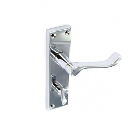 Securit Chrome Scroll Bathroom Handles 155mm Pair