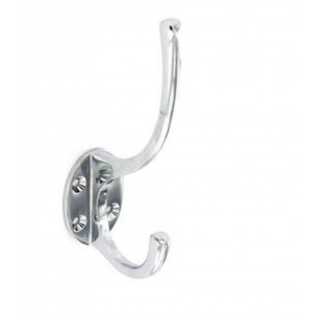 Securit Hat & Coat Hook Chrome 125mm