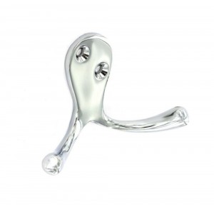 Securit Robe Hook Double Chrome 75mm