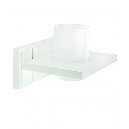 Croydex Maine Tumbler and Holder FSC MDF White Wood