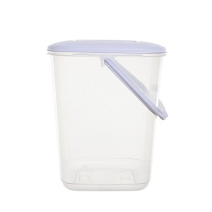 Whitefurze Clear Plastic Food Canister with Handle 10 Litre