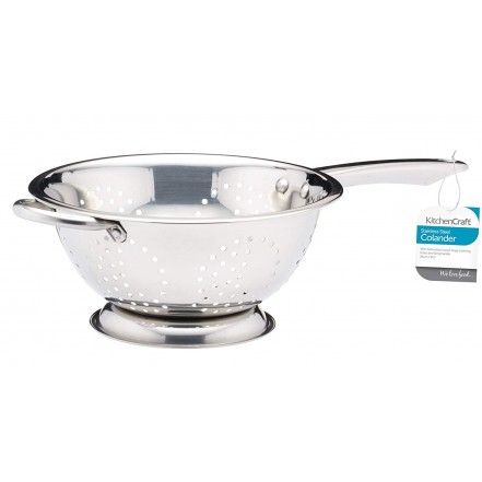 KitchenCraft Stainless Steel 24cm Long Handled Colander