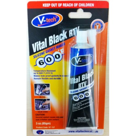 Streetwize V-tech Vital Black RTV Silicone Gasket Maker 85g