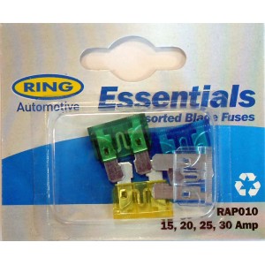 Ring Blade Fuses Assorted 15/20/25/30 Amp