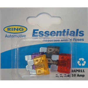 Ring Blade Fuses Assorted 3/5/7.5/10 Amp