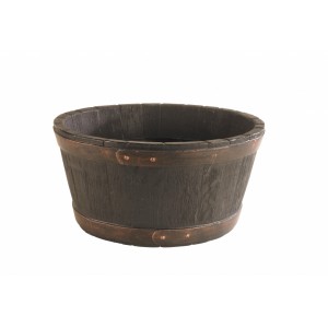 Sankey Round Oak Barrel Planter