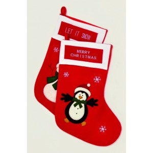 Premier Christmas Stocking With Snowflakes 49cm