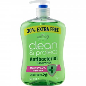 Astonish Clean & Protect Antibacterial Handwash Aloe Vera 650ml