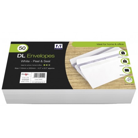 Anker White Envelopes DL Pack 50